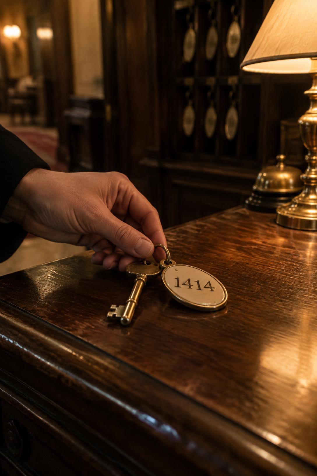 Room 1414 Key in use at Réception
